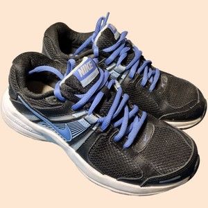 Nike Dart 10 580427003 Black & Purple Lace Up Running Athletic Shoes Size US 5.5